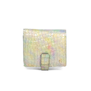二つ折りミニ財布 Rainbow Croco 6103