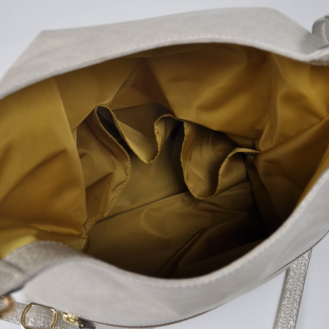 極美品 ペレボルサ 上品 2way ショルダーバッグ リュック グレー ベージュ ペレボルサ PELLE BORSA ショルダーリュック （トープ