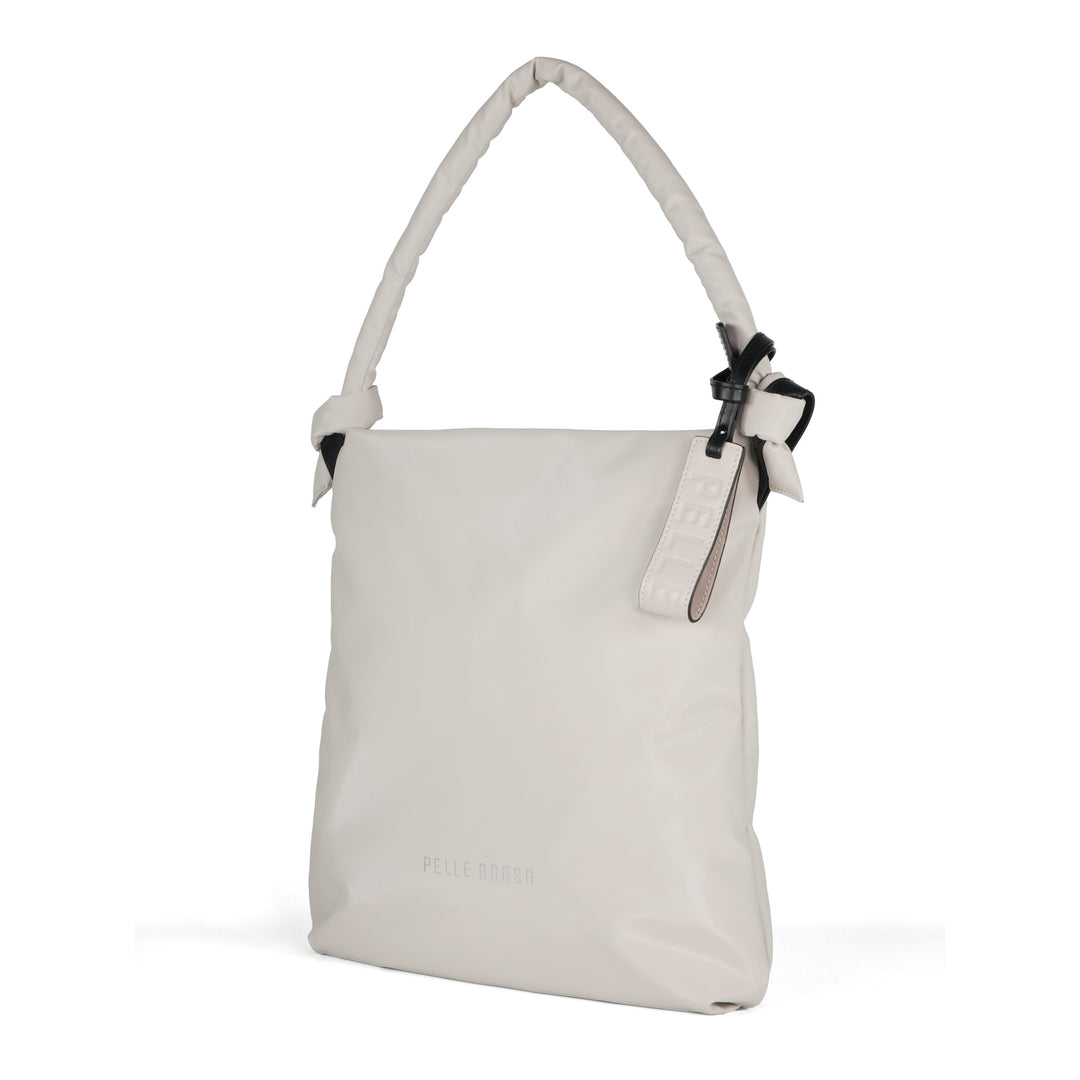 PELLE BORSA ナイロン レザーハンドル ハンドバッグ irohamise_4438