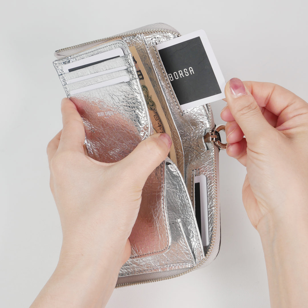 L字ファスナーミニ財布 Glow 5825 SI – ペレボルサ公式オンラインショップ