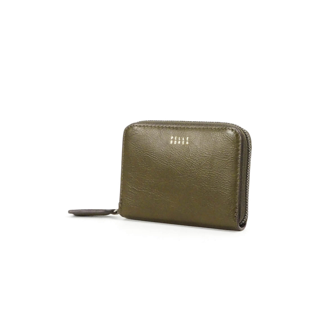 ペレボルサ 財布 レディース PELLE BORSA バーク ラウンドミニ財布 4834 KK カーキ ラウンドミニ財布 Bark Goods 4834 – ペレボルサ公式オンラインショップ